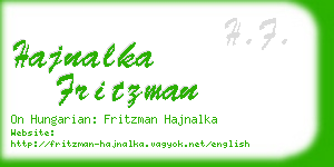 hajnalka fritzman business card